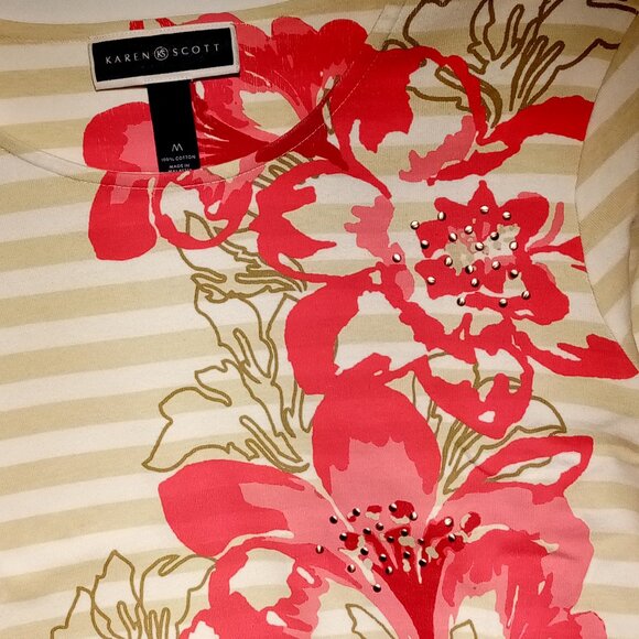 Women's Tops 6 pc Lot sz MED Nice variety Long and Short sleeve Floral NWT - Picture 4 of 12